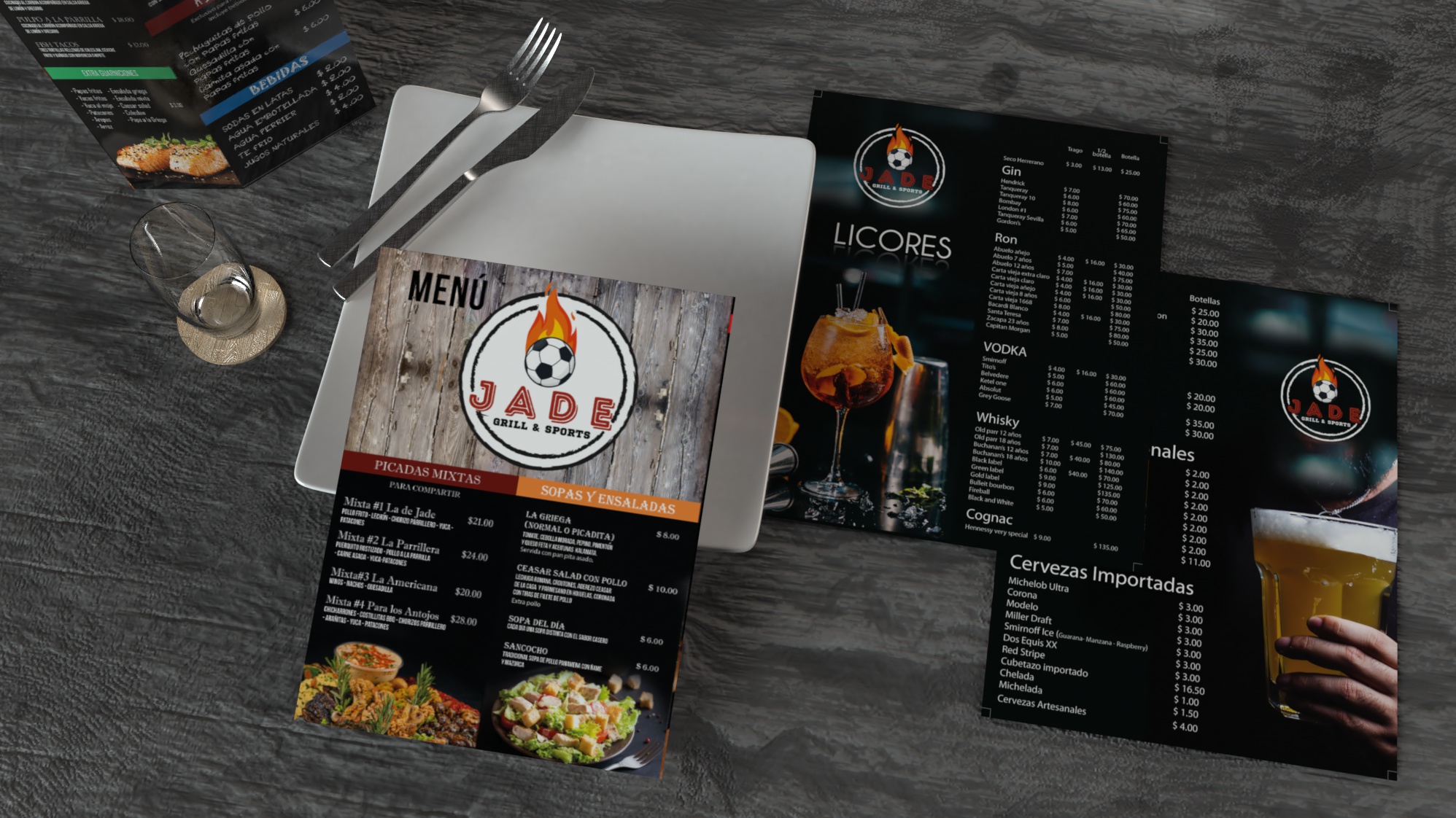 Menu Jade Grill & Sport